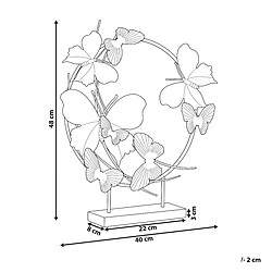 Beliani Figurine décorative de papillons, dorée BERYLLIUM