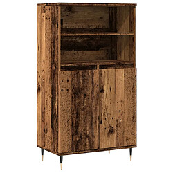 vidaXL Buffet haut vieux bois 60x36x110 cm bois d'ingénierie