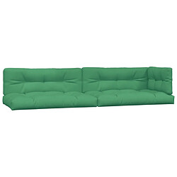 vidaXL Coussins de palette lot de 5 vert tissu