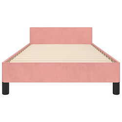 Maison Chic Lit adulte - Cadre Structure de lit avec tête de lit Contemporain Rose 80x200 cm Velours -MN73244 pas cher