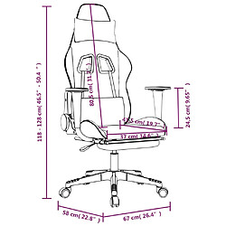 vidaXL Chaise de jeu de massage et repose-pied Noir et bleu Similicuir pas cher