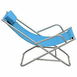 Acheter Maison Chic Lot de 2 Chaises de salon pour relax | Chaises à bascule ,Fauteuil Acier Bleu -GKD75533