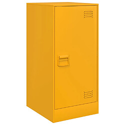 vidaXL Buffet jaune moutarde 34,5x39x73 cm acier