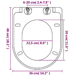 vidaXL Abattant WC avec frein de chute 2 pcs Plastique Blanc pas cher