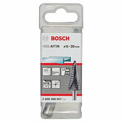 Bosch 2608588067 Fraise étagée queue 3 pans Longueur 93,5 mm Exécution HSS-AlTIN