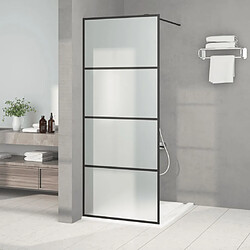 Maison Chic Paroi de douche | Écran de douche | Cloison de douche Noir 80x195 cm Verre ESG dépoli -GKD21697