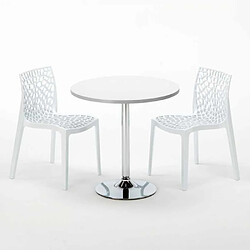 Avis Grand Soleil Table Ronde et 2 Chaises Colorées Set In