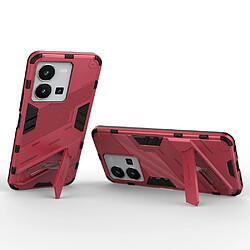 Coque en TPU anti-rayures avec béquille pour votre Vivo Y35 4G (2022) - rose