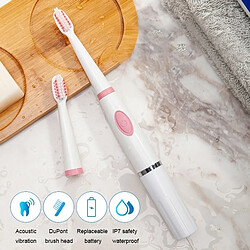 Wewoo Couple de brosse à dents électrique Protable Sound Wave - à voyage (Rose) pas cher