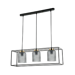 Luminaire Center Suspension Sinella Verre,Acier Noir