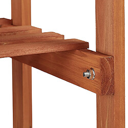 Avis Helloshop26 Etagère à fleurs en bois escalier pour plantes 5 niveaux marron clair 2213013/3