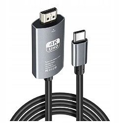 GUPBOO Adaptateur Type C USB-C - Câble HDMI 4K MHL 200cm,JL2747