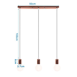 Acheter Stoex Luminaire Suspension Douille de lampe E27 avec Support de Barre 50cm, Lampe de P