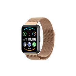 PHONECARE Bracelet Milanese Loop Fermoir Magnétique pour Huawei Watch Fit 2 - Rose Or