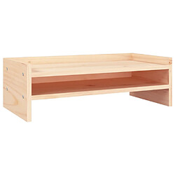 vidaXL Support pour moniteur 50x24x16 cm Bois de pin solide