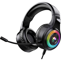 Casque de jeu Xbox One avec son surround stéréo, casque de jeu PS4 avec micro et lumière LED antibruit sur l'oreille compatible avec PC, PS4, PS5, Xbox One, Mac