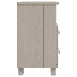 Avis vidaXL Table de chevet HAMAR Blanc 40x35x62 cm Bois de pin massif