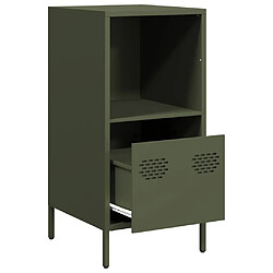 Acheter vidaXL Buffet vert olive 35x39x73,5 cm acier laminé à froid