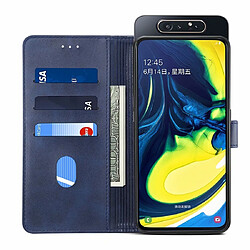 Acheter Wewoo Housse Coque Pour Galaxy A80 / A90 GUSSIM Business Style Étui en cuir à rabat horizontal avec support et fentes cartes et portefeuille bleu