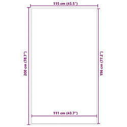 vidaXL Paillasson gris 115x200 cm pas cher