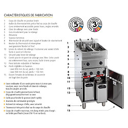 Friteuse électrique sur coffre - 15-18 litres - Valentine - EVO400T