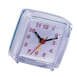 Mini Voyage Horloge Gradient Son Bureau Réveil Snooze Veilleuse 3 # Blanc