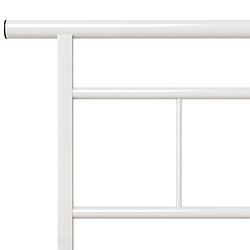 Acheter vidaXL Cadre de lit sans matelas blanc métal 120x200 cm