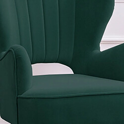 Acheter Meubler Design Fauteuil Design Pied Effet Laiton Trendy - Vert