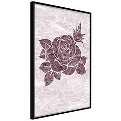 Paris Prix Affiche Murale Encadrée Monochromatic Rose 20 x 30 cm Noir