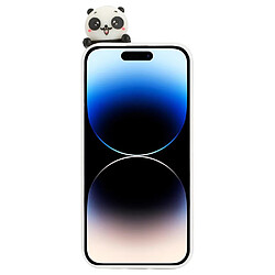 Coque en TPU anti-rayures, anti-chocs avec motif 3D pour votre iPhone 14 Pro - Un panda