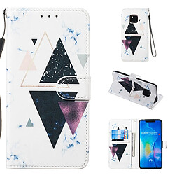 Wewoo Coque Fashion Etui de protection en cuir pour Huawei Mate 20 Pro Trigonal Marble