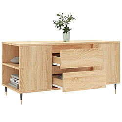 Avis vidaXL Table basse chêne sonoma 102x44,5x50 cm bois d'ingénierie