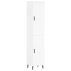 vidaXL Buffet haut Blanc 34,5x34x180 cm Bois d'ingénierie