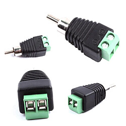 10x Câble Connecteur Adaptateur RCA Mâle Jack Plug Marquage AMP Aux CD Audio