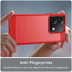 Acheter Htdmobiles Coque pour Xiaomi Redmi Note 13 5G - housse etui silicone gel carbone + verre trempe - ROUGE