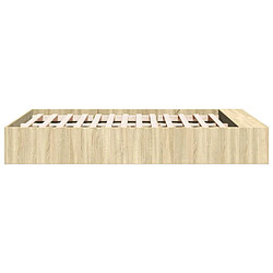 Acheter Vidaxl Cadre de lit chêne sonoma 120x190 cm bois d'ingénierie