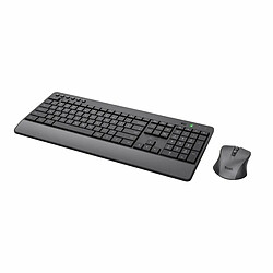 clavier et souris Trust Trezo Noir Monochrome QWERTY Qwerty US pas cher