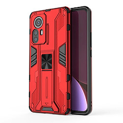 Coque en TPU anti-rayures avec béquille rouge pour Xiaomi 12 Pro