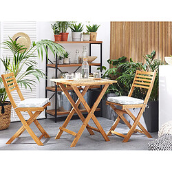 Beliani Ensemble pour bistro avec coussin FIJI Bois Vert menthe