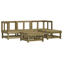 Maison Chic Salon de jardin 5 pcs - Table et chaises d'extérieur - Mobilier/Meubles de jardin Moderne bois de pin imprégné -MN10836