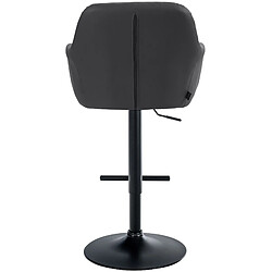 Non Tabouret de bar Natoma simili cuir noir pas cher