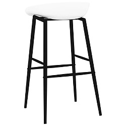 Acheter vidaXL Chaises de bar lot de 2 blanc