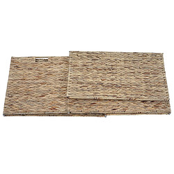 Decoshop26 Panier à linge coffre de rangement 2 compartiments jacinthe d'eau 50x60x43cm 129L 04_0003774 pas cher