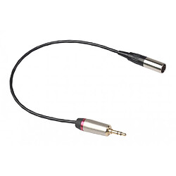 Câble De Transfert Audio Stéréo D'appareil Photo TRS Mâle De 3,5 Mm Au Câble XLR Noir 0.3m pas cher