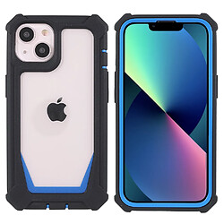 Coque en TPU + acrylique détachable 2-en-1 noir/bleu pour votre iPhone 13 6.1 pouces