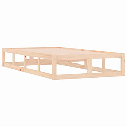 Avis vidaXL Cadre de lit sans matelas 75x190 cm bois massif