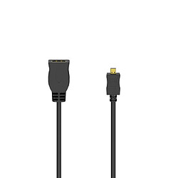 HAMA Adaptateur de câble HDMI, mâle T.-D (micro)/fem. T.-A, Ethernet, doré