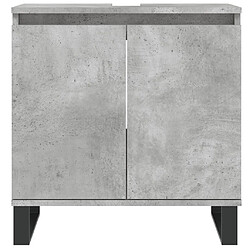 Acheter Maison Chic Armoire de bain,Meuble de rangement de salle de bain,Meuble haut gris béton 58x33x60 cm bois d'ingénierie -GKD128253