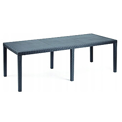 Alter Table d'extérieur rectangulaire extensible, Made in Italy, couleur anthracite, Dimensions 150 x 72 x 90 cm (extensible jusqu'à 220 cm)