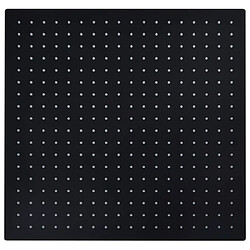 vidaXL Pomme de douche pluie Acier inoxydable 50x50 cm Carrée Noir